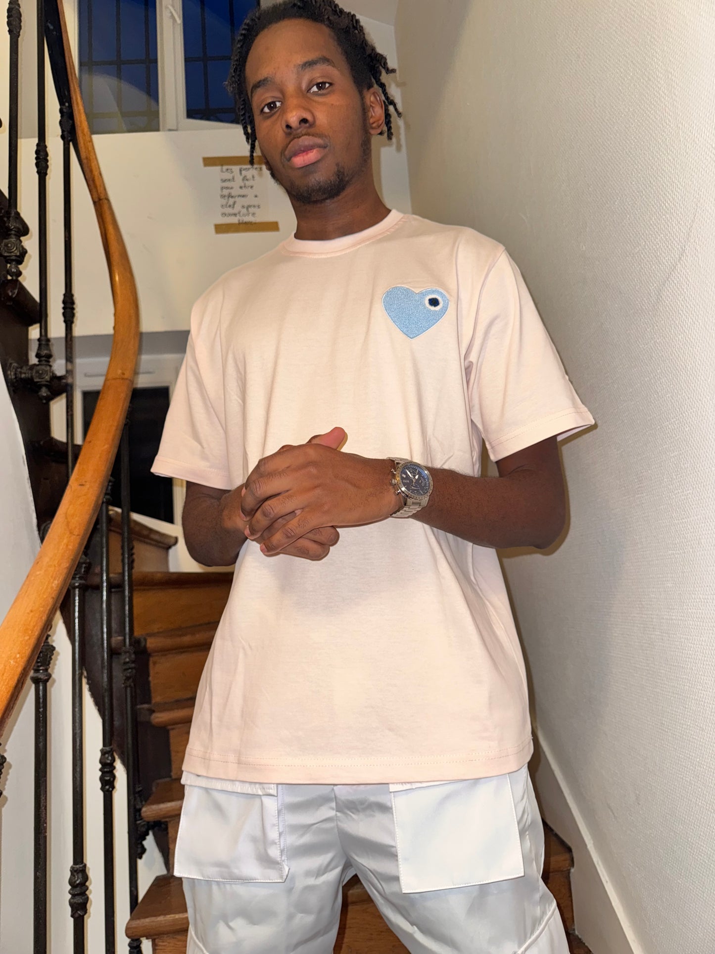 T-shirt cœur rose