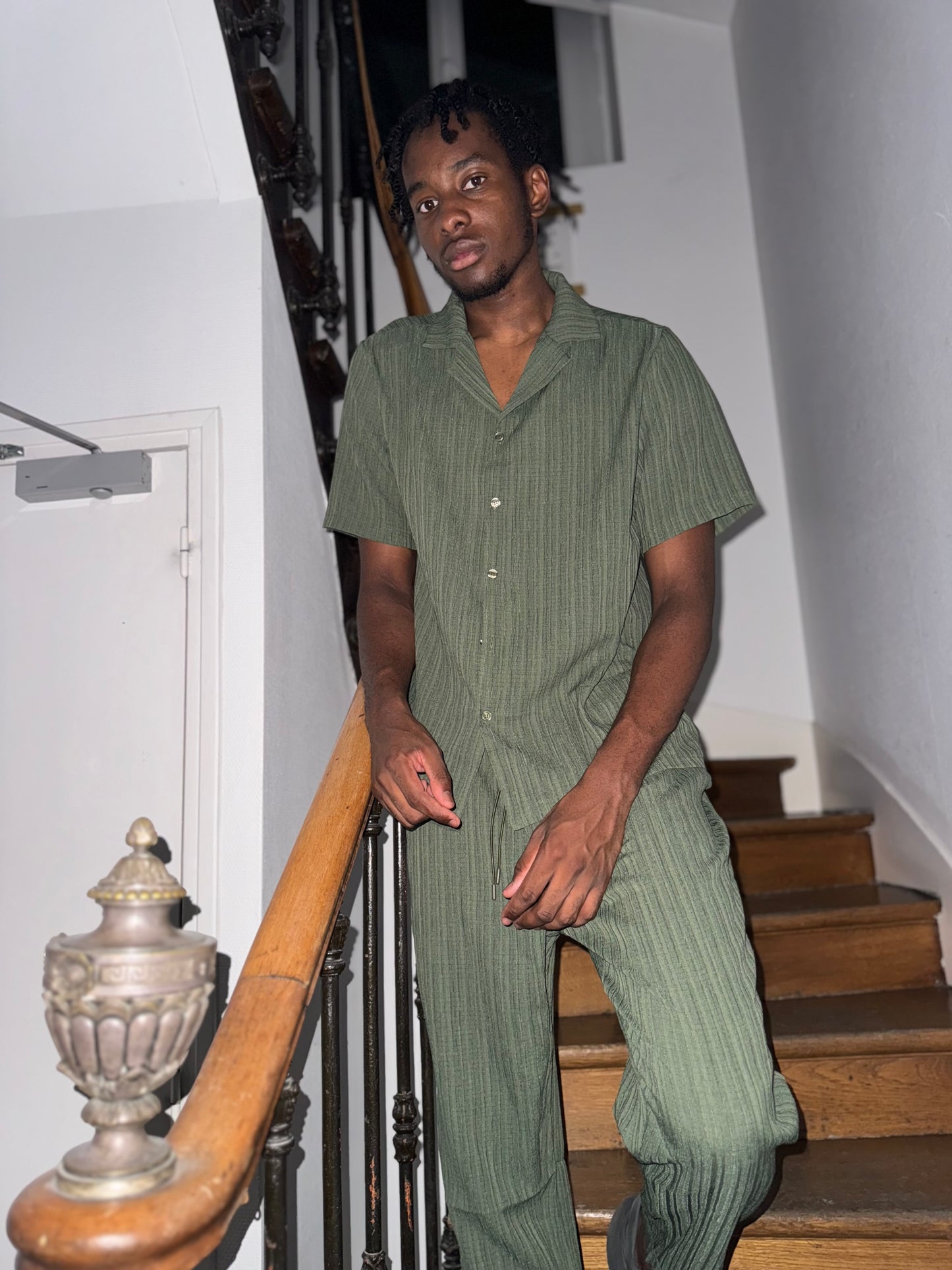 Ensemble chemise pantalon kaki